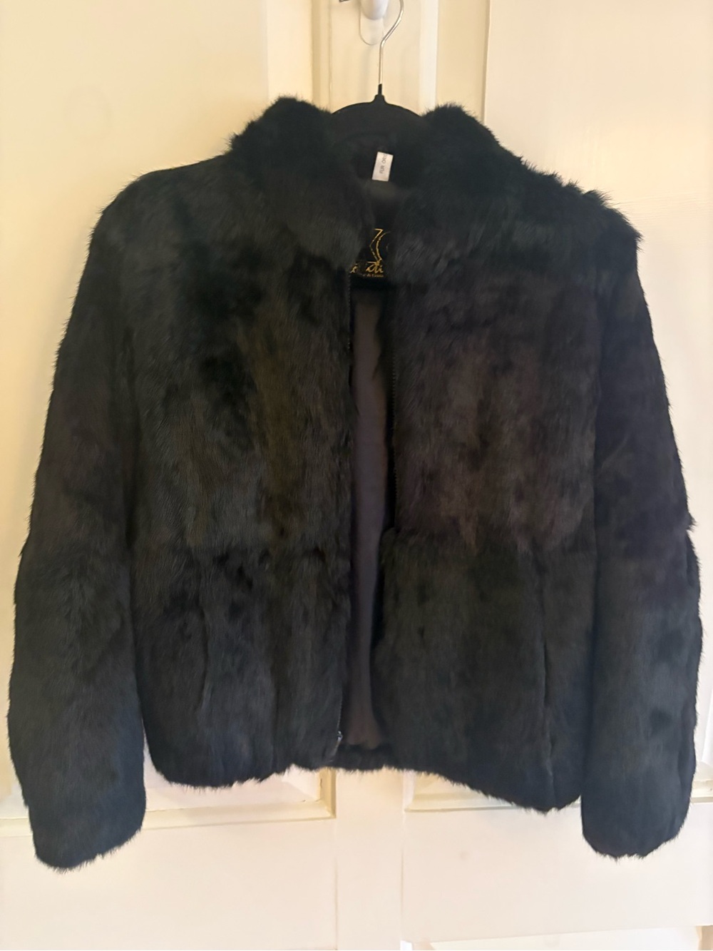 Vintage KC Collections Black Rabbit Fur Jacket Pristine Fur Origin France